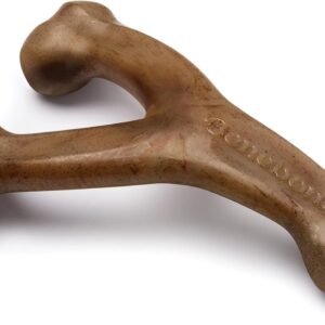 Benebone Wishbone Durable Toy ForDogs, For Heavy Chewers, Bacon Flavor