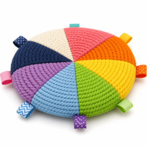 Shaggy Swag Interactive Rope Snuffle Dog Toy – Colorful Slow Feeding Puzzle Chew Toy for Small, Medium & Large Dogs  Durable Cotton Rope  Multi-Color Sensory Enrichment Toy