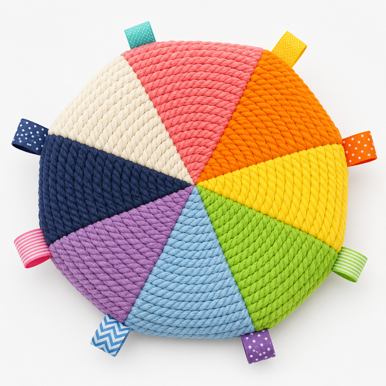 Shaggy Swag Interactive Rope Snuffle Dog Toy – Colorful Slow Feeding Puzzle Chew Toy for Small, Medium & Large Dogs Durable Cotton Rope Multi-Color Sensory Enrichment Toy - Image 2