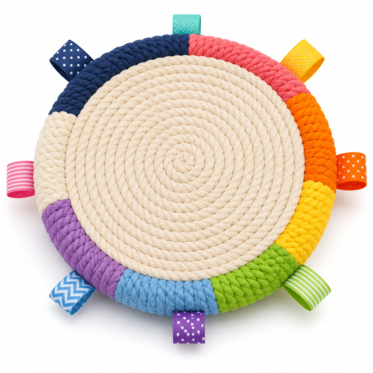Shaggy Swag Interactive Rope Snuffle Dog Toy – Colorful Slow Feeding Puzzle Chew Toy for Small, Medium & Large Dogs Durable Cotton Rope Multi-Color Sensory Enrichment Toy - Image 3